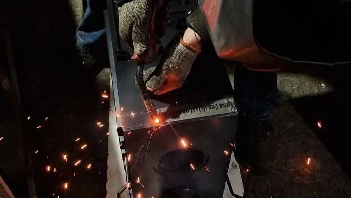 A wood-burning stove supplied to a Ukrainian household
